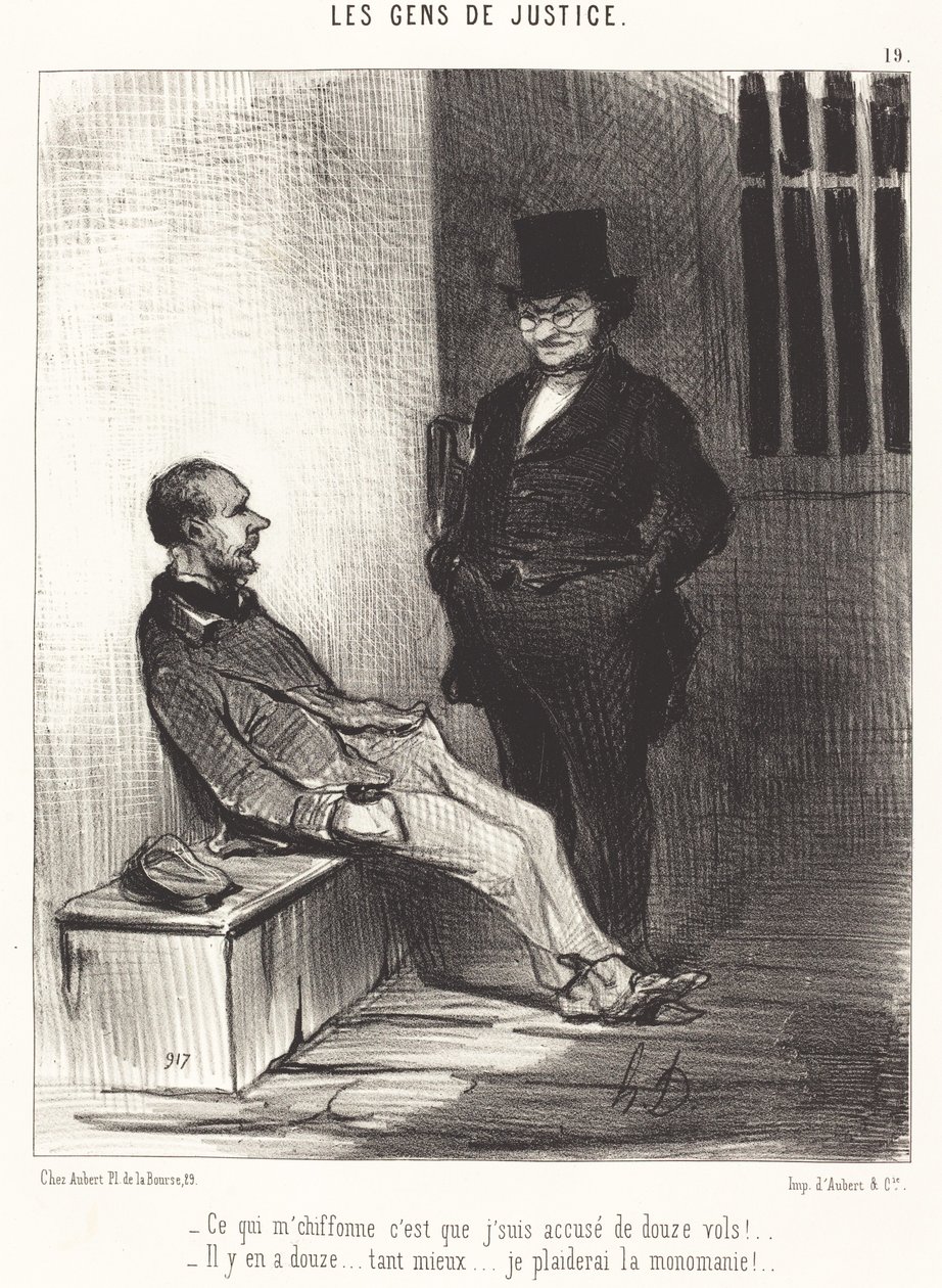 Martwi mnie... dwanaście lotów!... autorstwa Honoré Daumier