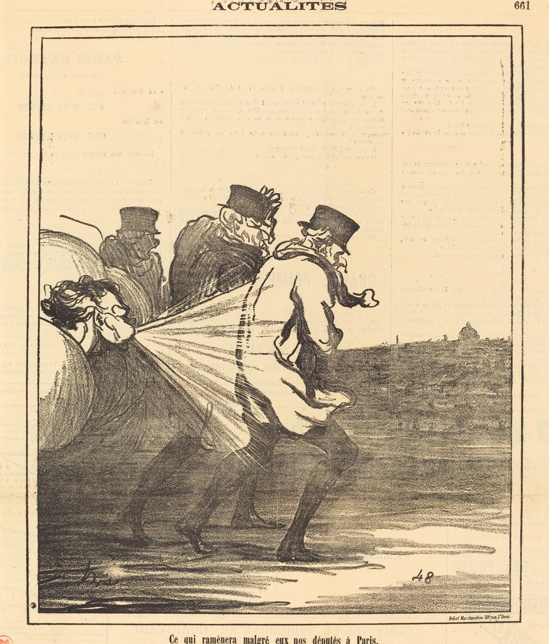 Co sprowadzi... naszych posłów z powrotem do Paryża autorstwa Honoré Daumier