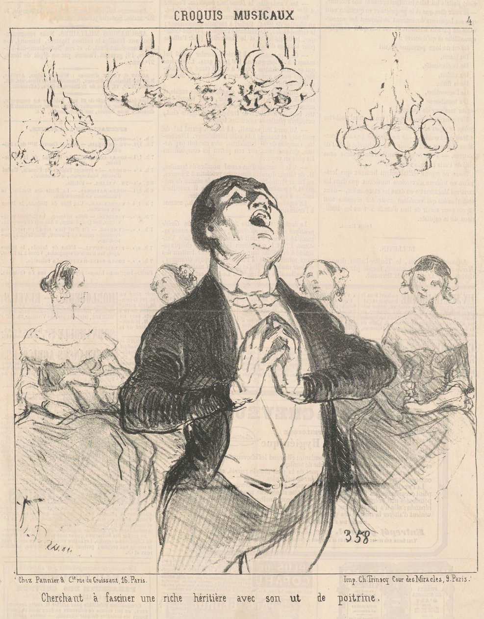 Chcąc zafascynować bogatego... autorstwa Honoré Daumier