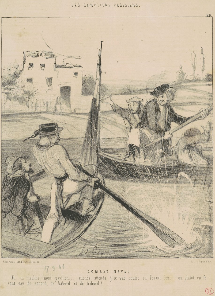 Bitwa morska autorstwa Honoré Daumier