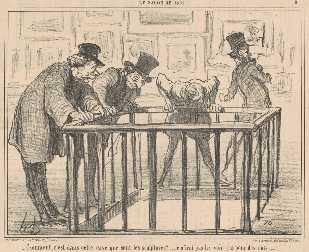 Jak to w tej piwnicy ... autorstwa Honoré Daumier