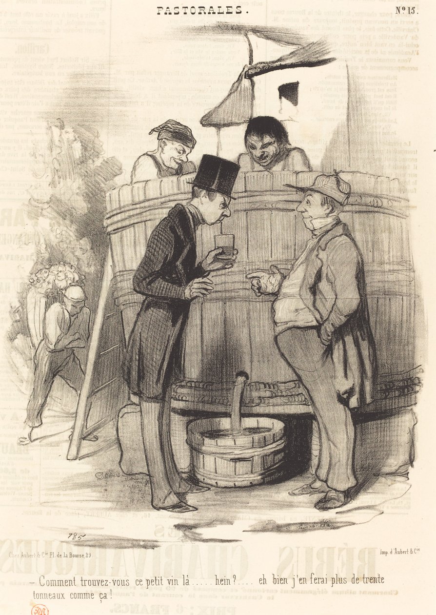 Jak znaleźć to małe wino... autorstwa Honoré Daumier