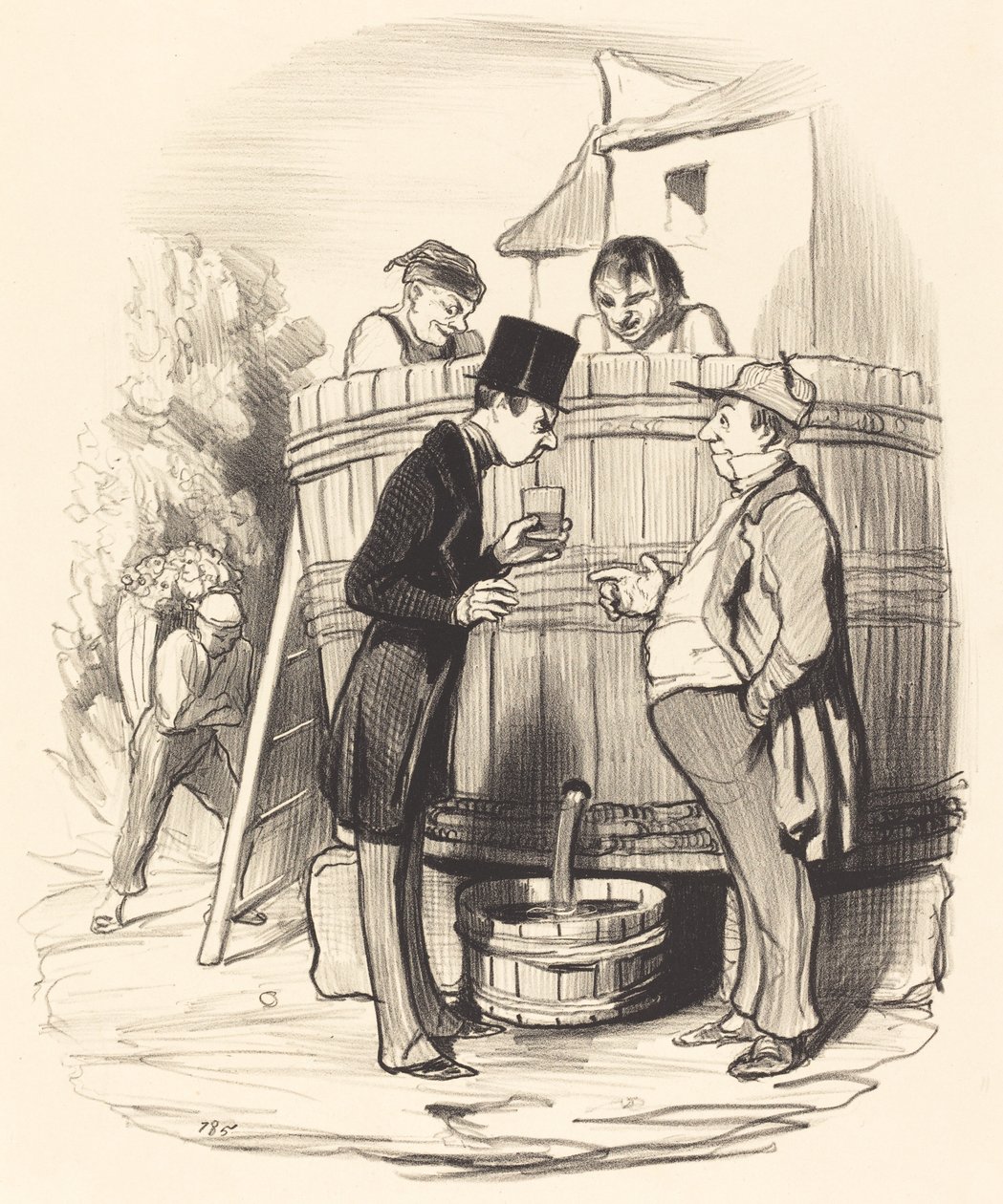Jak znaleźć to małe wino... autorstwa Honoré Daumier