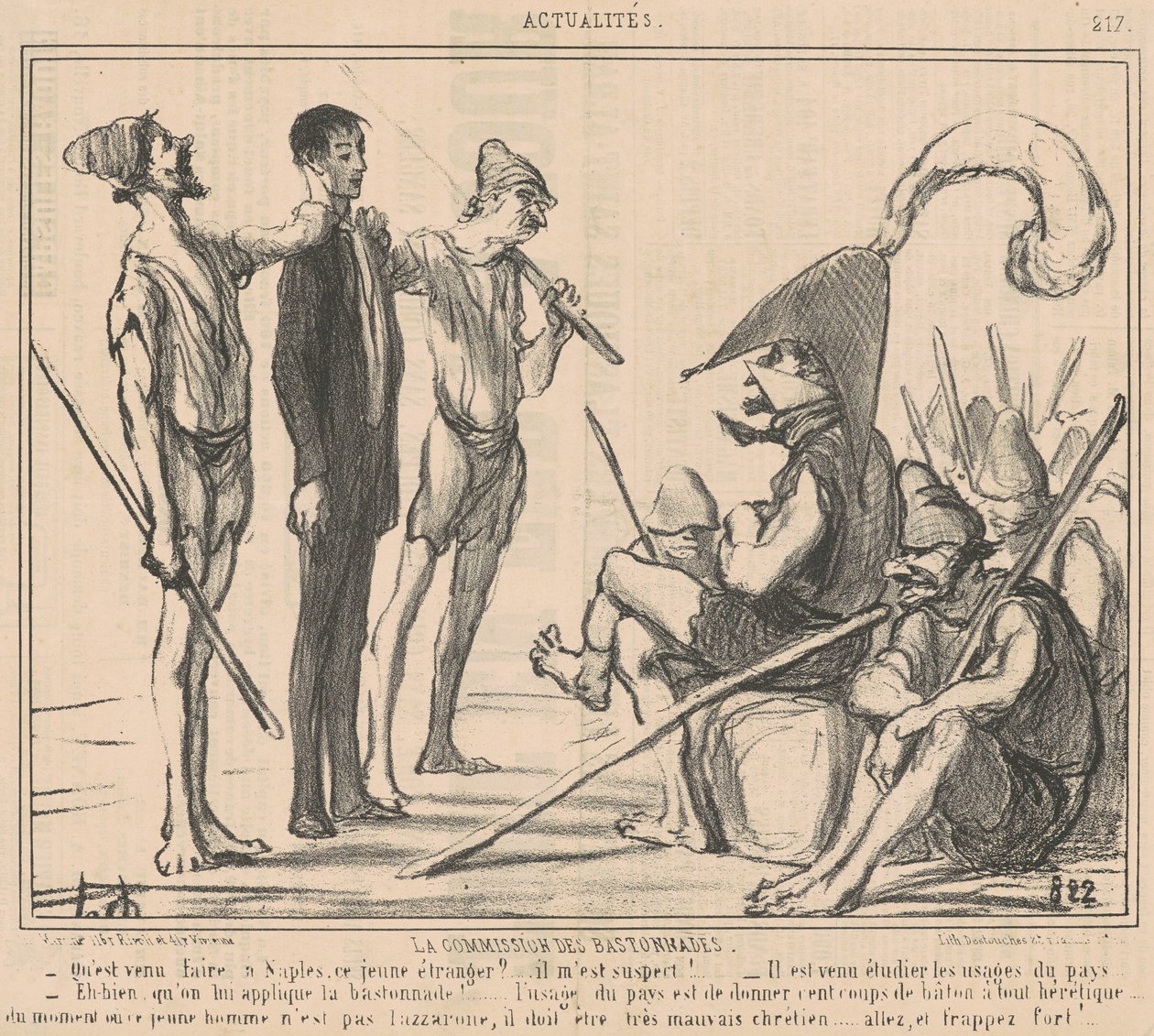 Chłosta Komisja autorstwa Honoré Daumier