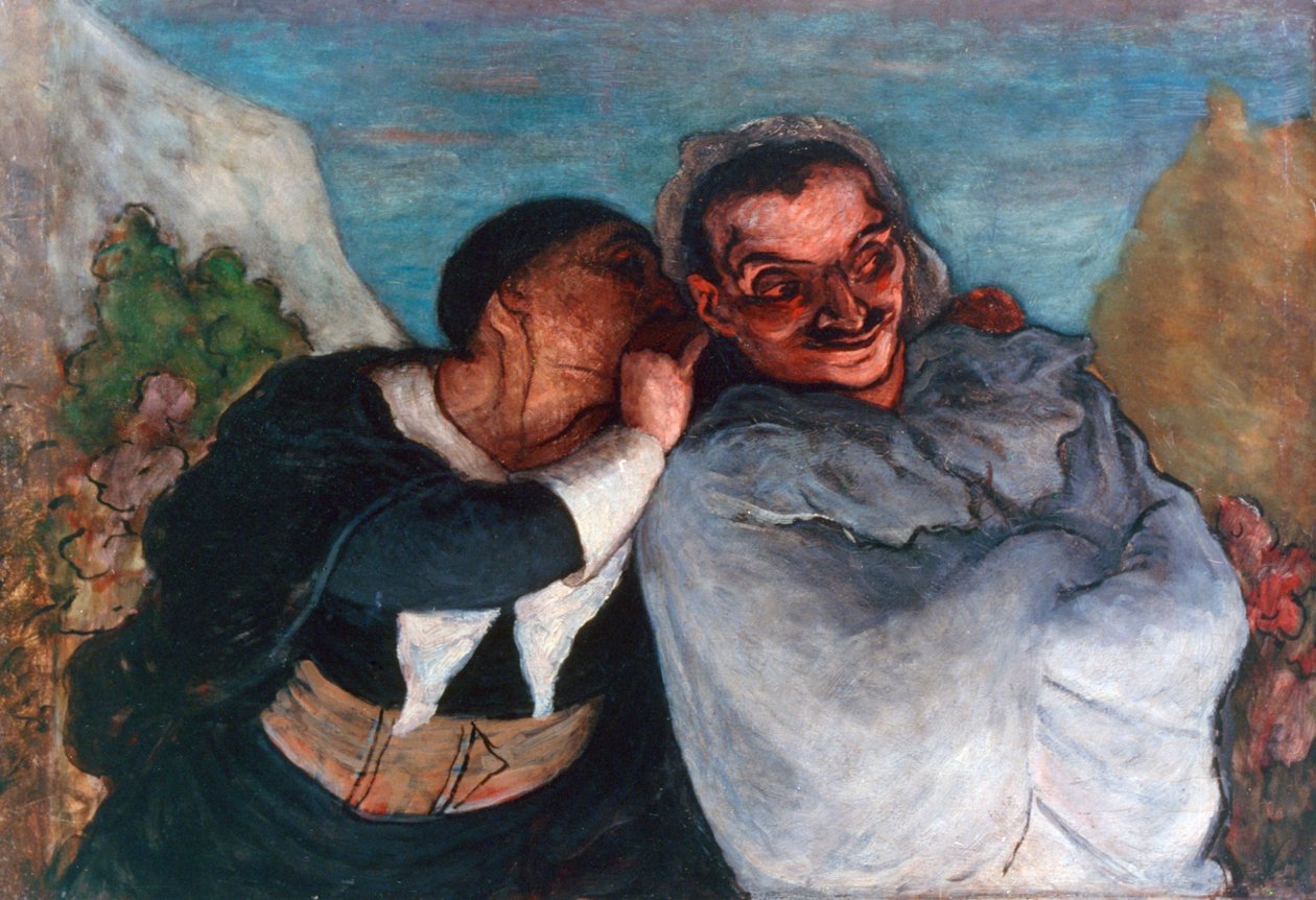 Crispin i Scapin, c1863-1865 autorstwa Honoré Daumier