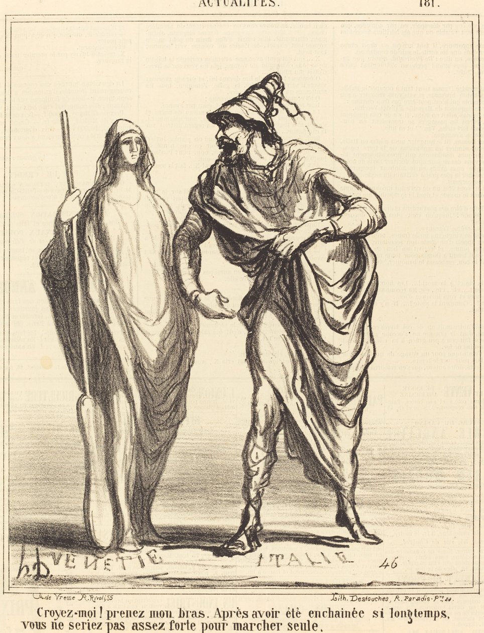 Uwierz mi! weź mnie za ramię... autorstwa Honoré Daumier