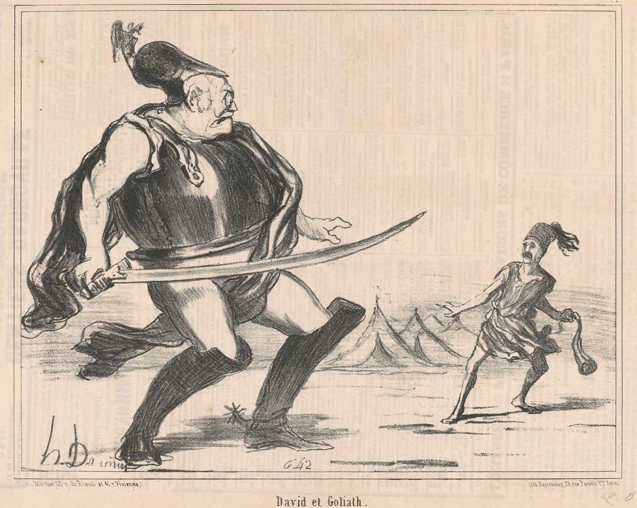 Dawid i Goliat autorstwa Honoré Daumier