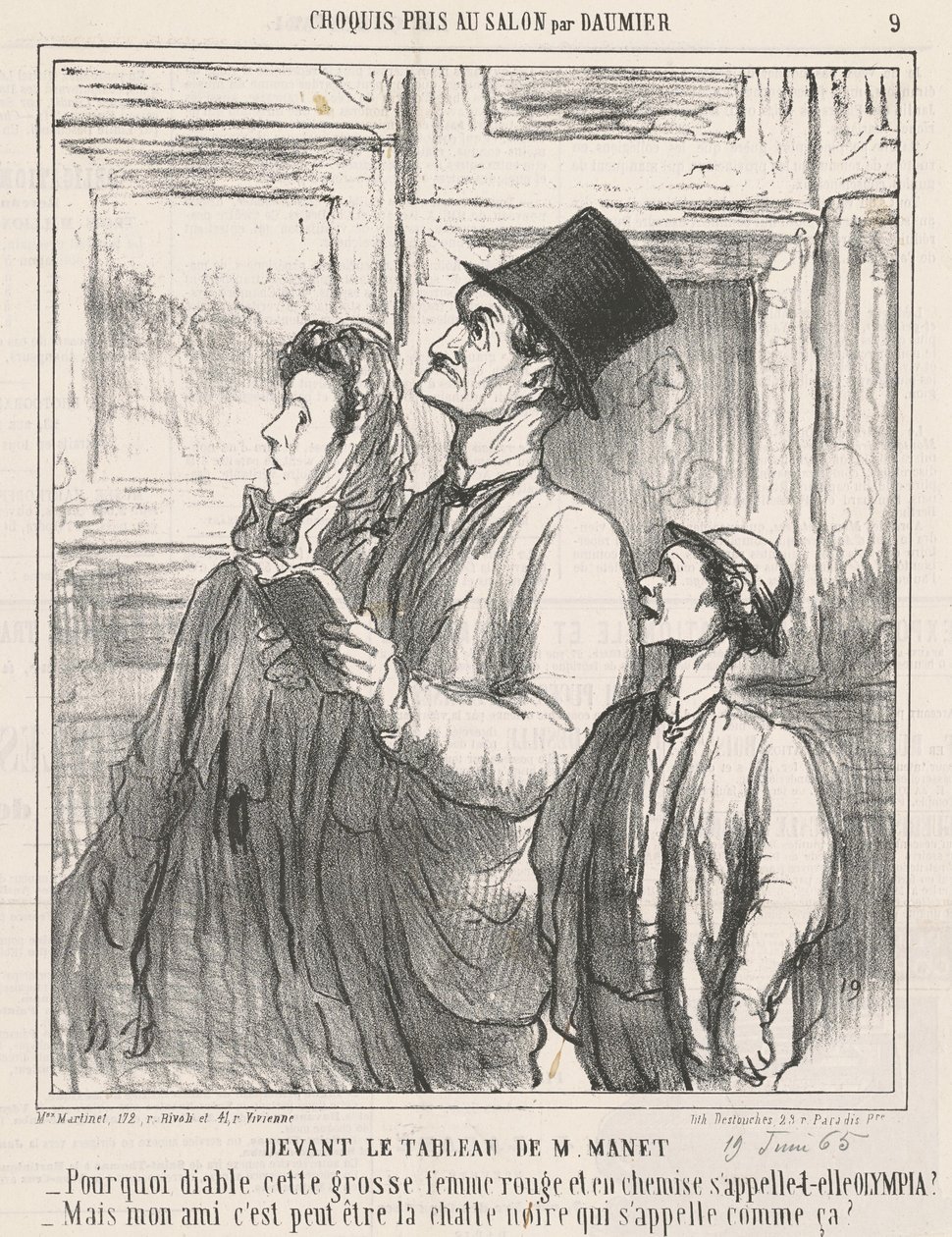 Przed obrazem M. Maneta autorstwa Honoré Daumier