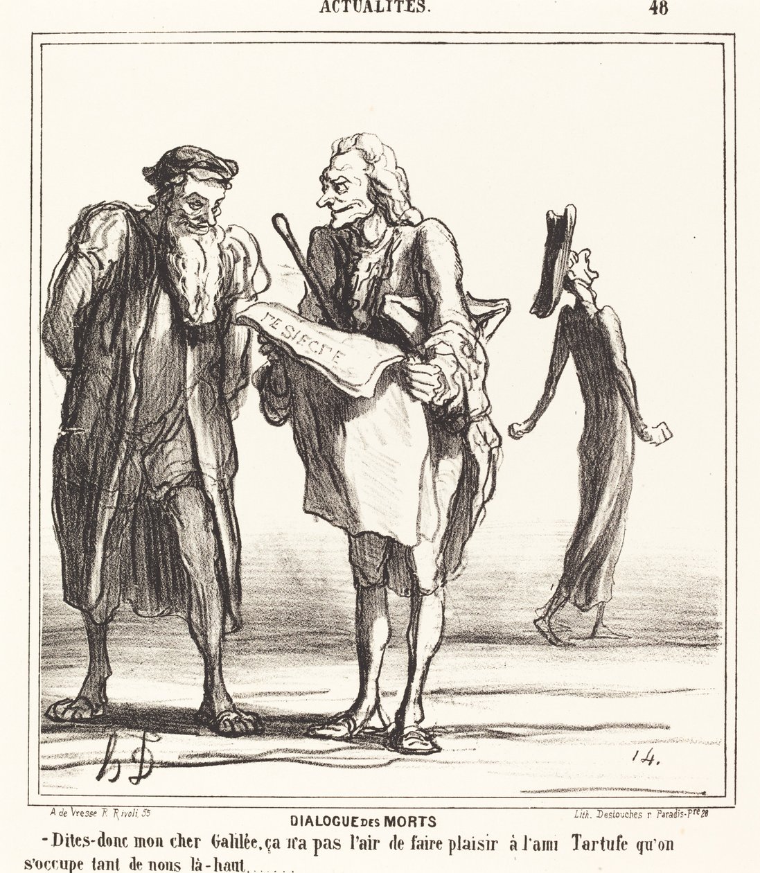 Dialog umarłych autorstwa Honoré Daumier