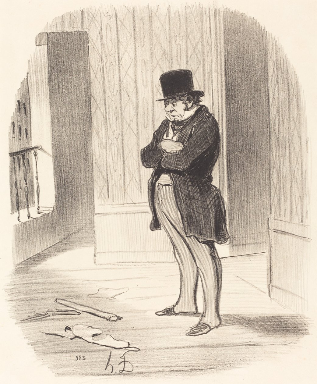 Przeniósł!... autorstwa Honoré Daumier