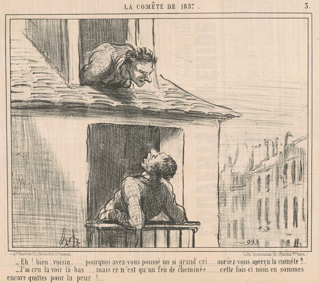 Hej! Cóż, sąsiedzie... dlaczego naciskałeś... autorstwa Honoré Daumier