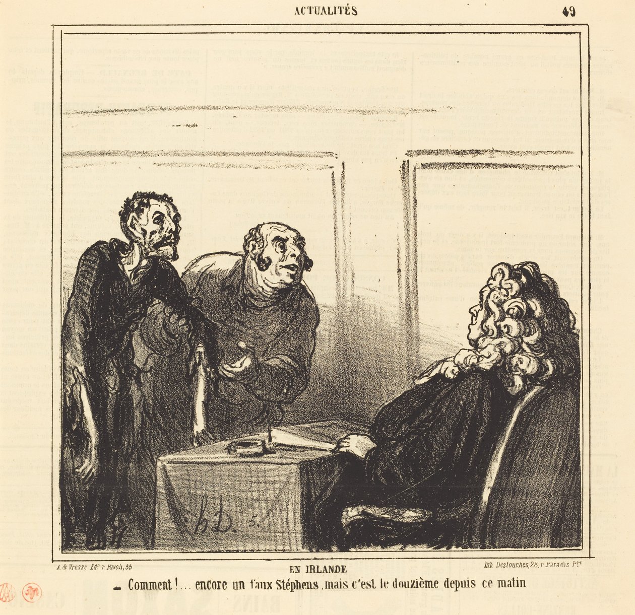 W Irlandii autorstwa Honoré Daumier