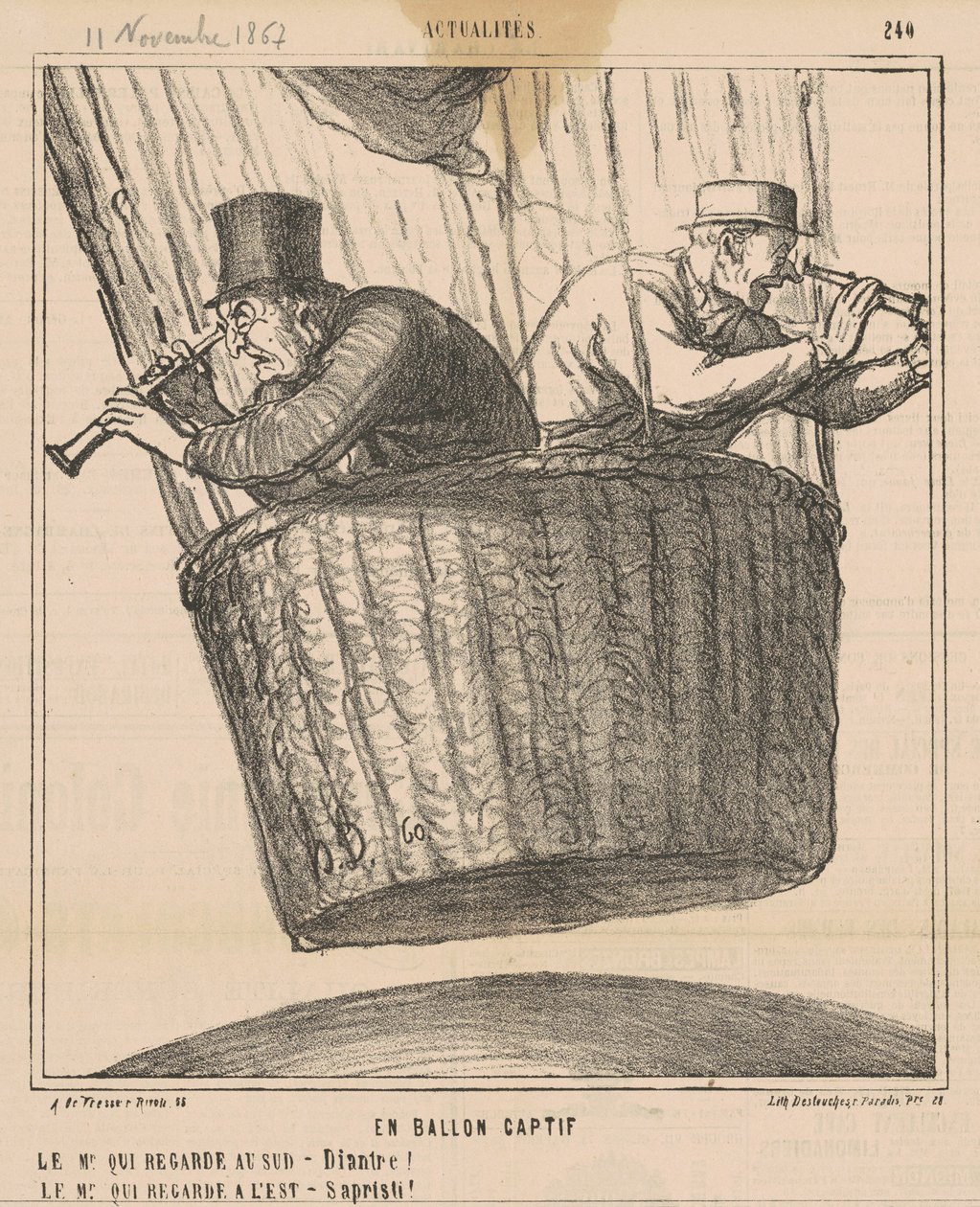 W balonie w niewoli autorstwa Honoré Daumier