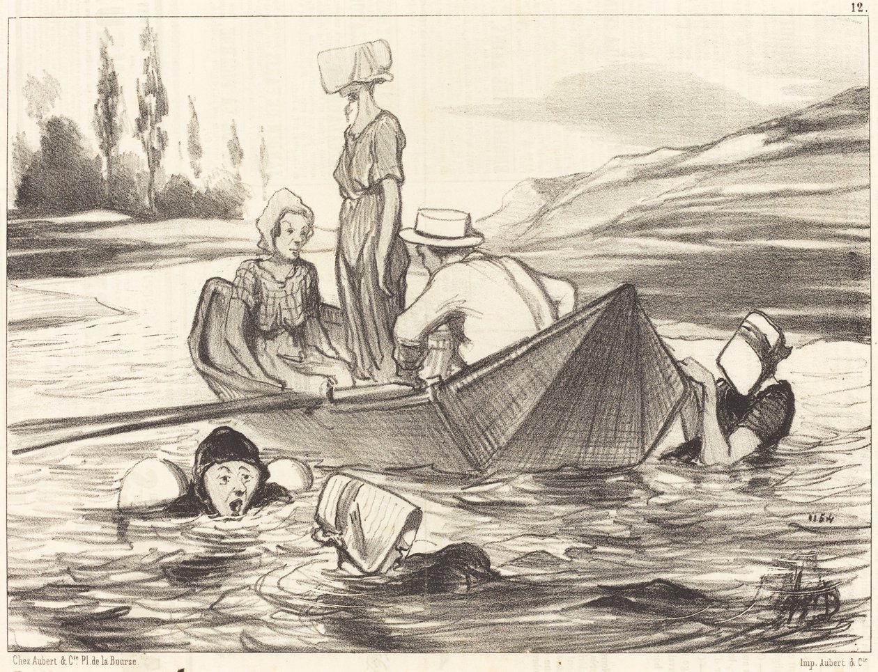 W pełnej wodzie autorstwa Honoré Daumier