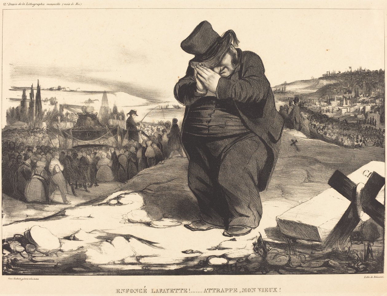 Cholerny Lafayette!... Złap mojego staruszka! autorstwa Honoré Daumier
