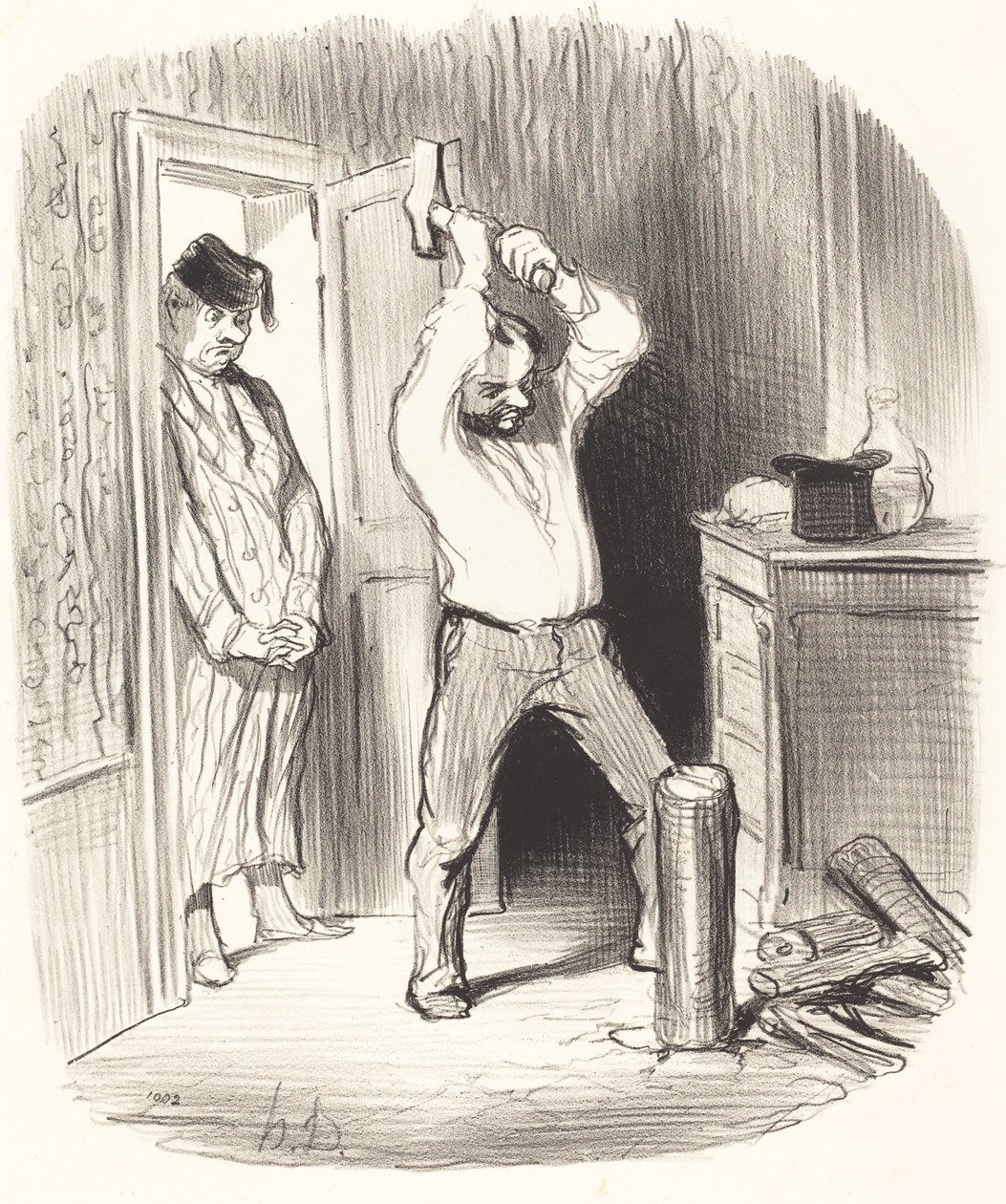Czy Bóg może... łupać drewno... autorstwa Honoré Daumier