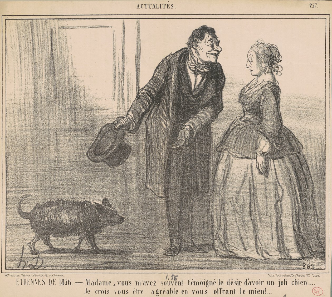 Prezenty z 1856 roku ... autorstwa Honoré Daumier