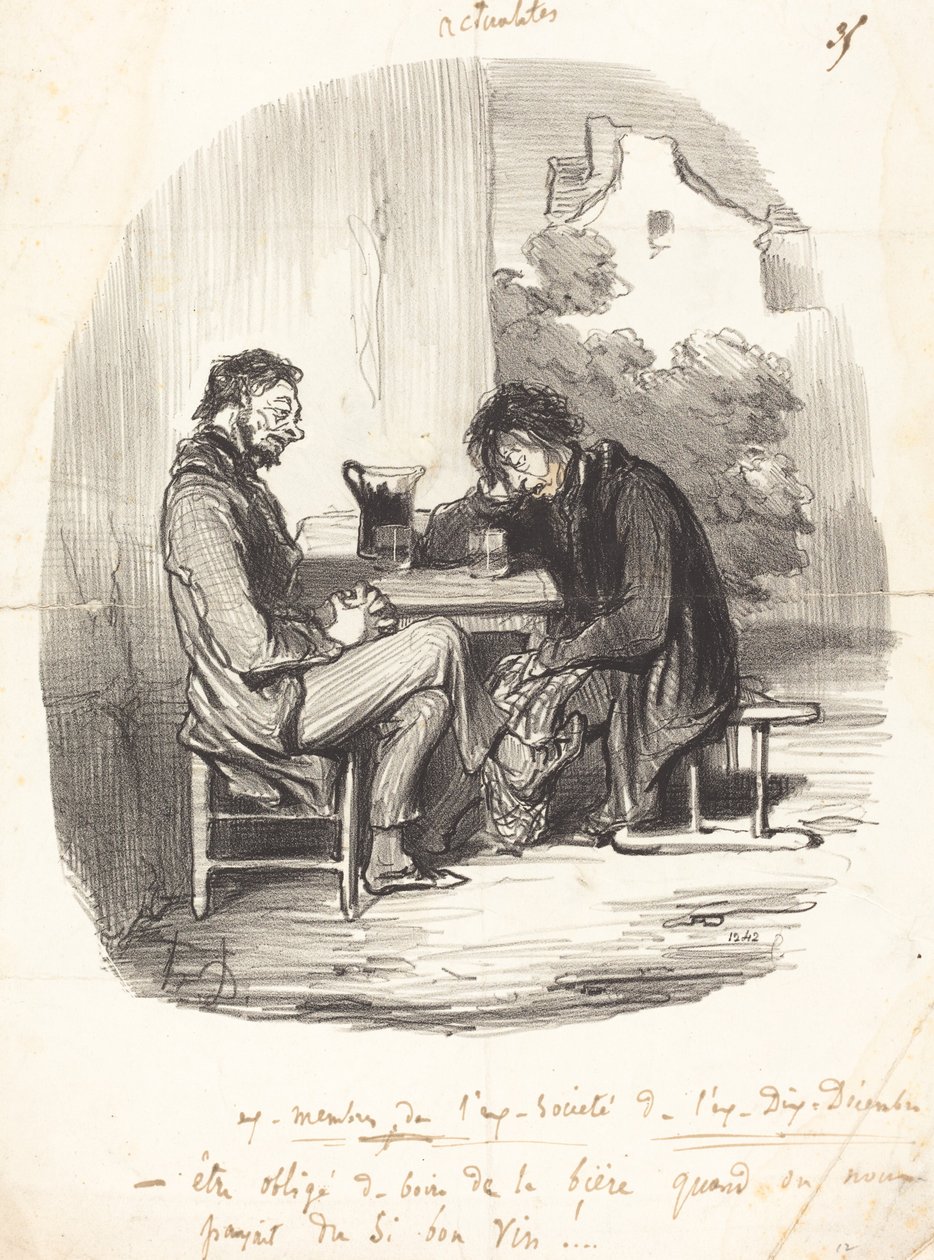 Byli członkowie byłego społeczeństwa Dix-Grudzień autorstwa Honoré Daumier