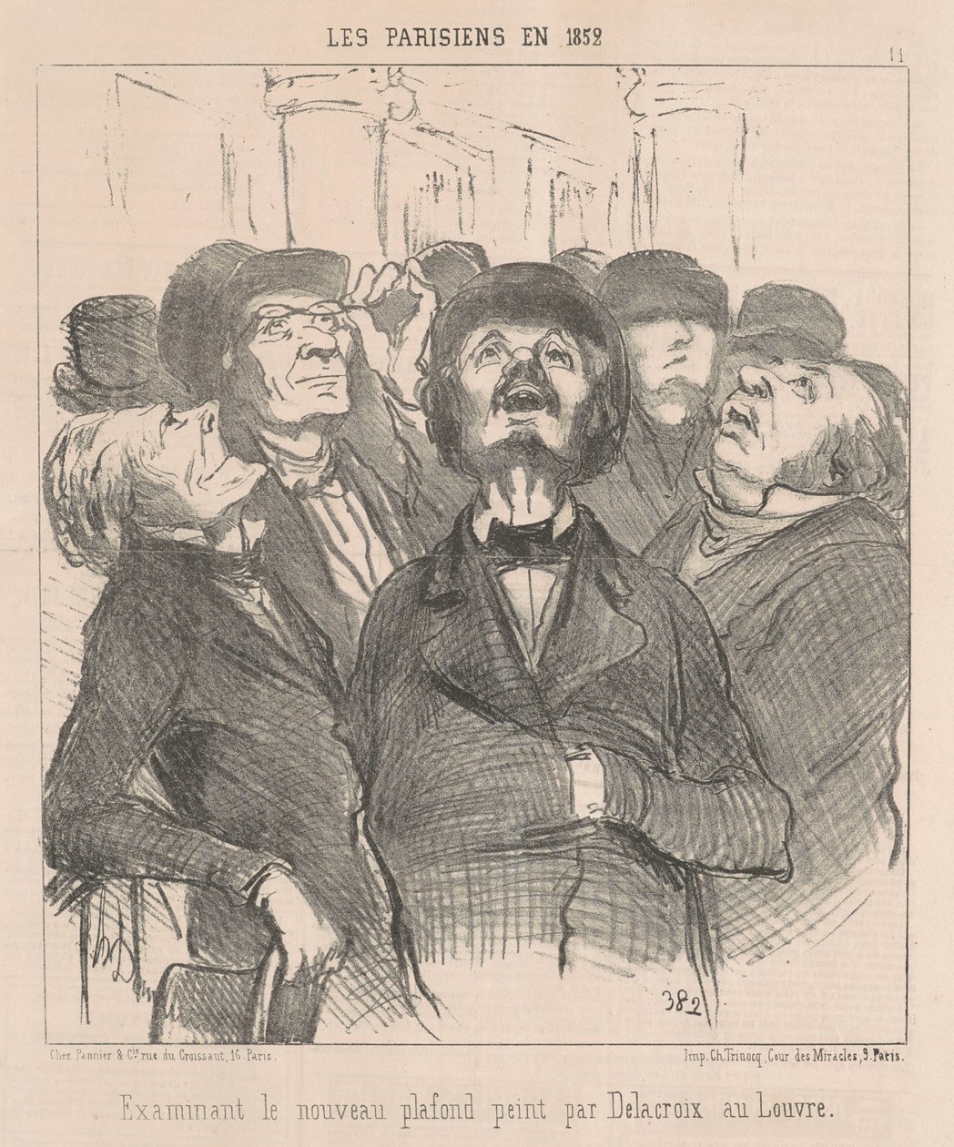 Badanie nowego sufitu... autorstwa Honoré Daumier