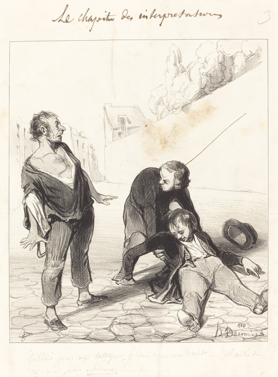 Nie powinieneś nazywać mnie znajomym, jestem w... autorstwa Honoré Daumier