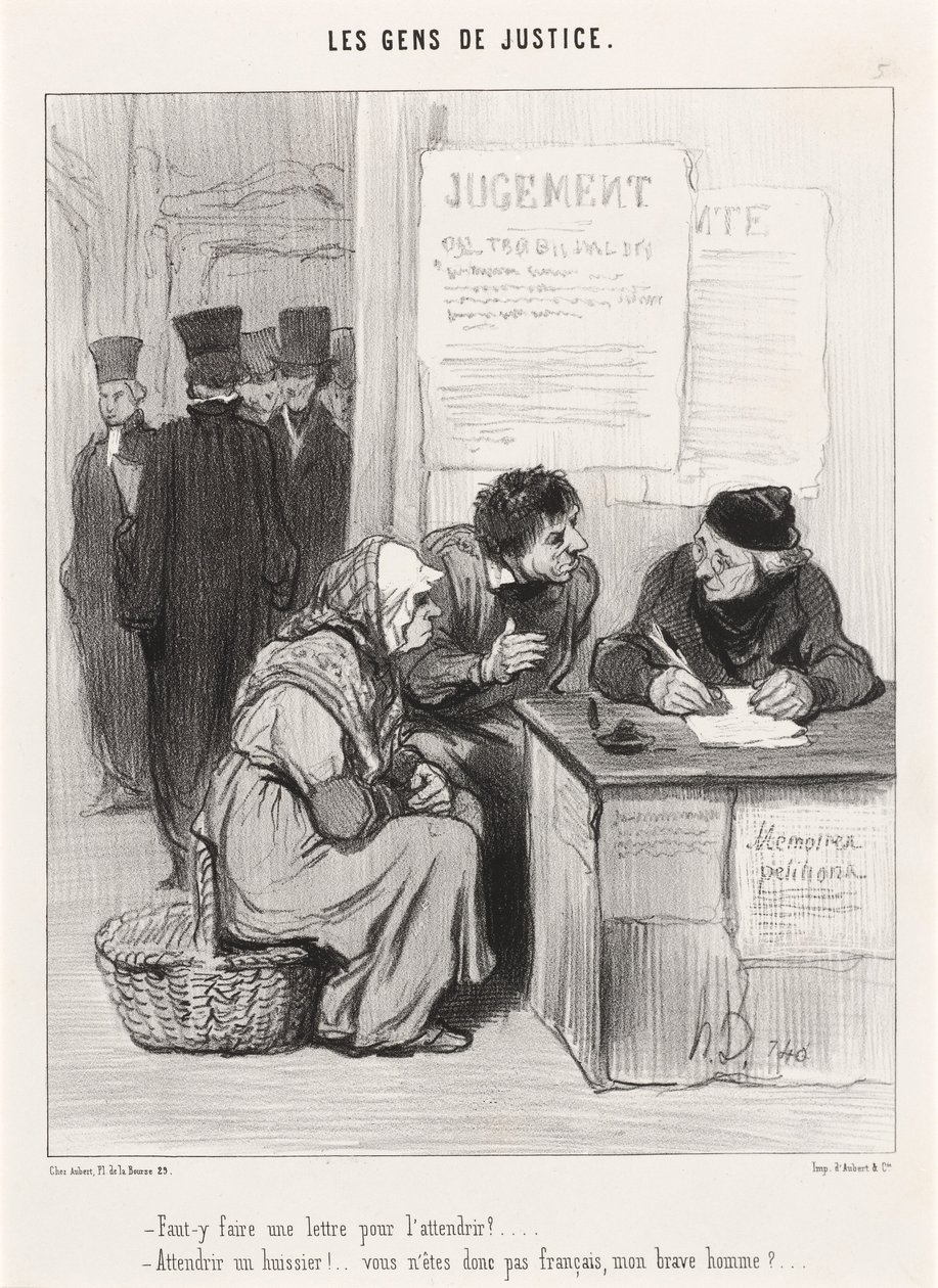 Czy trzeba tam napisać list, żeby to zmiękczyć? autorstwa Honoré Daumier