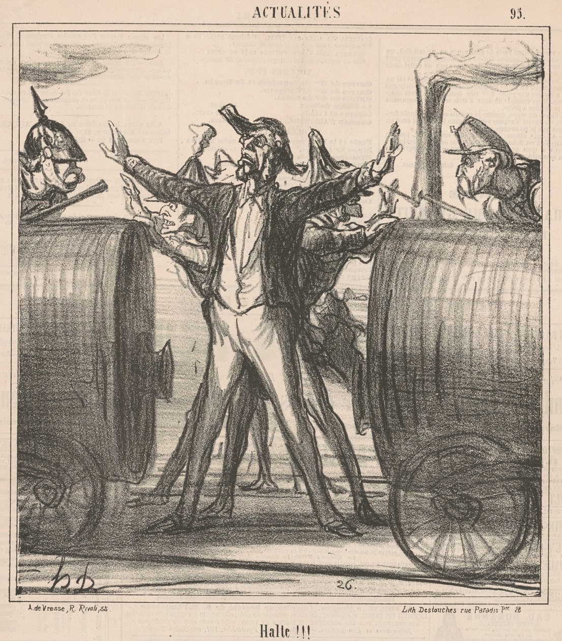Zatrzymaj się!!! autorstwa Honoré Daumier