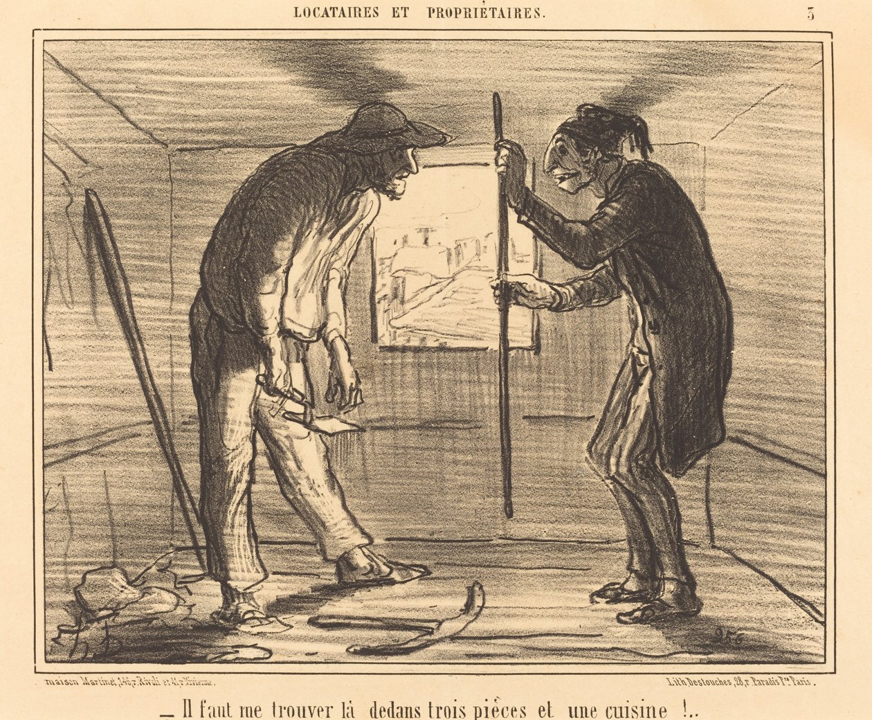 Musisz mnie znaleźć... trzy pokoje... autorstwa Honoré Daumier