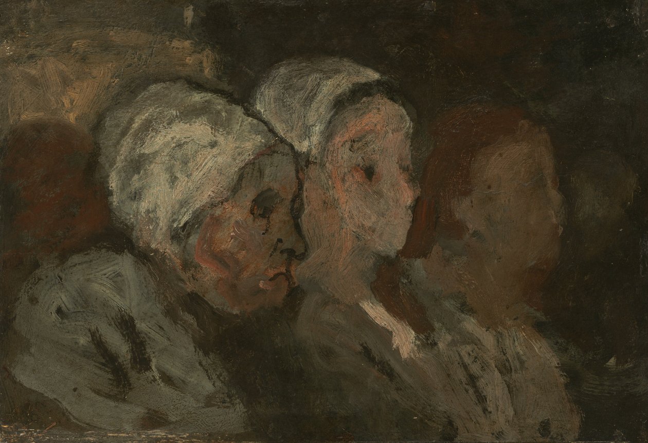 W kościele, 18551857. autorstwa Honoré Daumier