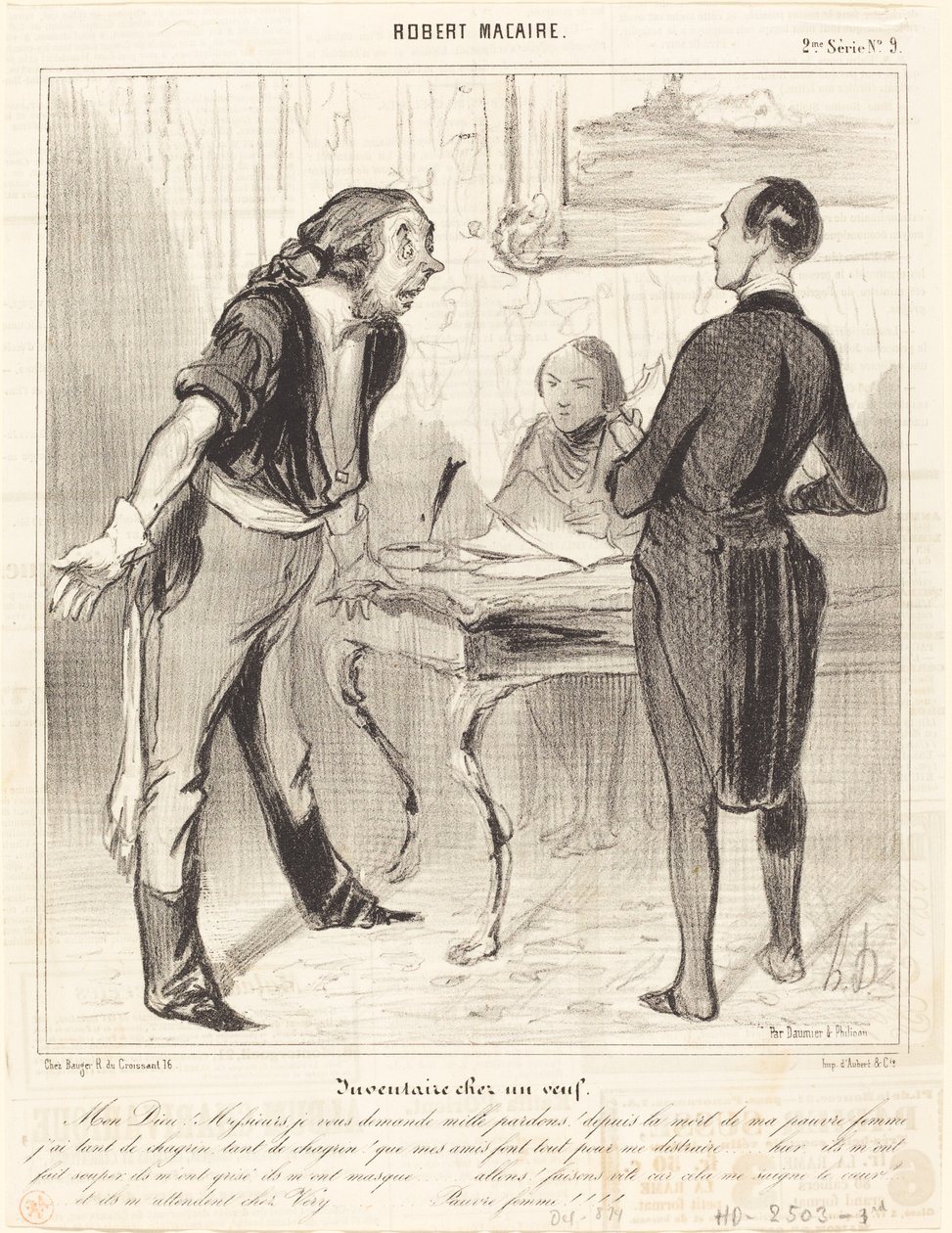 Inwentaryzacja u wdowca autorstwa Honoré Daumier