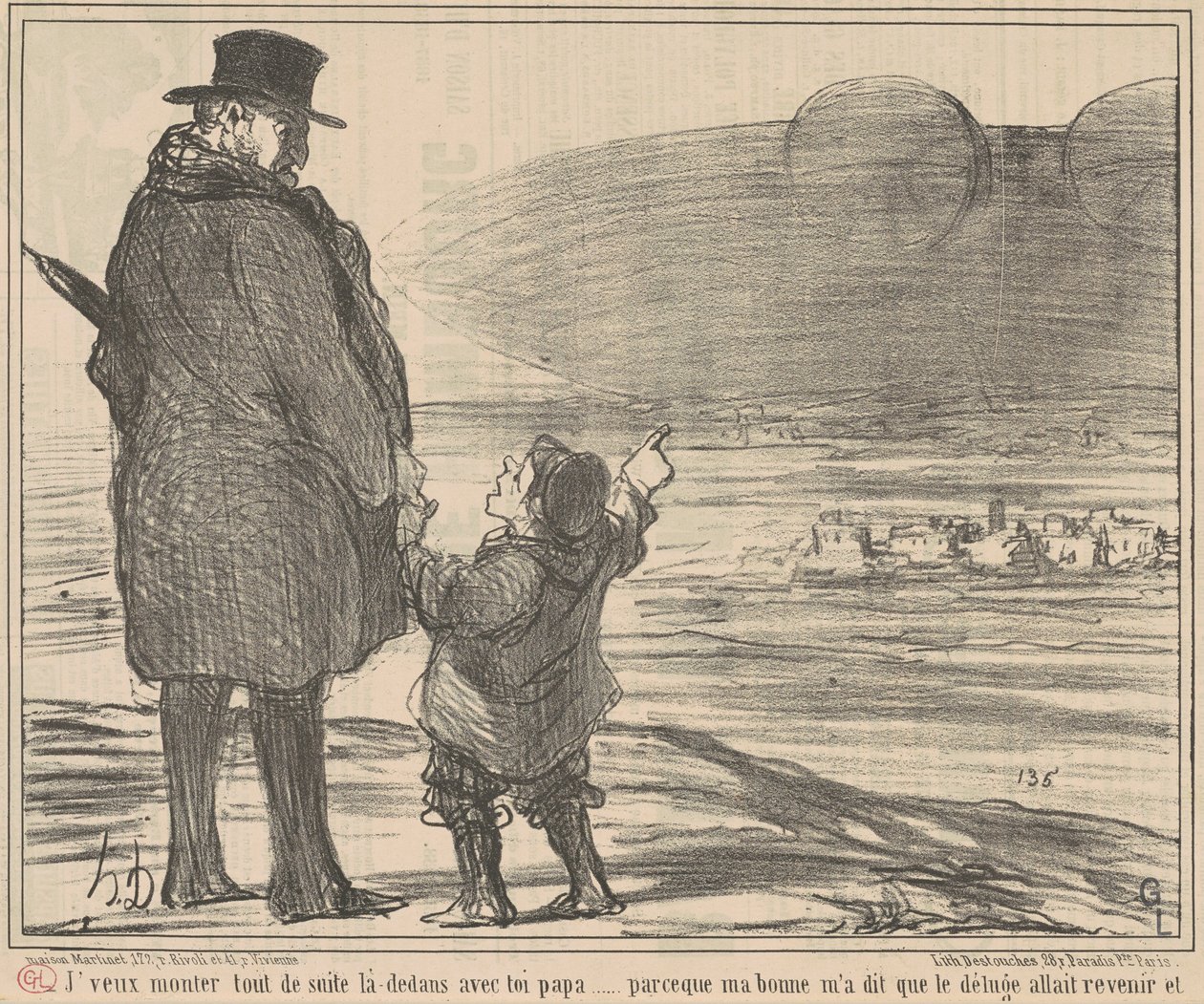 Chcę tam od razu wejść... autorstwa Honoré Daumier