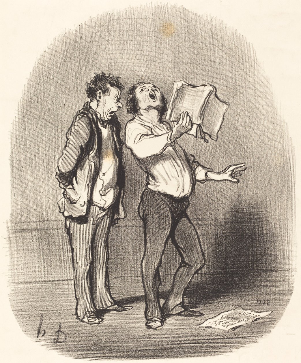 Minusy posiadania kochającego muzykę przyjaciela autorstwa Honoré Daumier