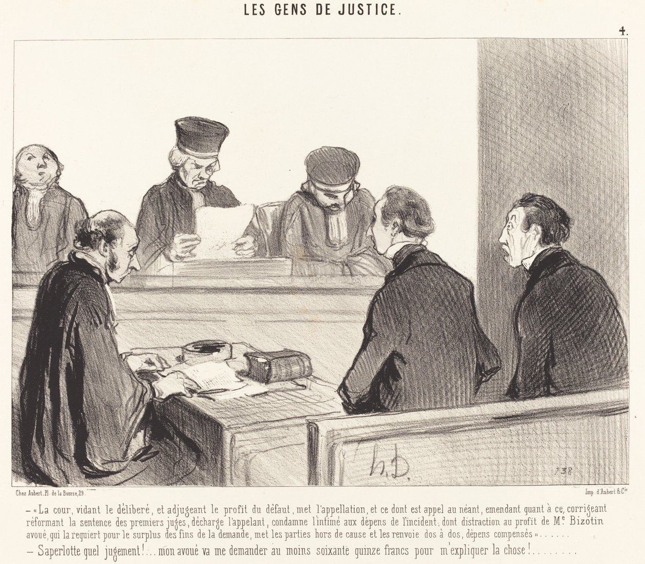Sąd, opróżniając naradę... autorstwa Honoré Daumier