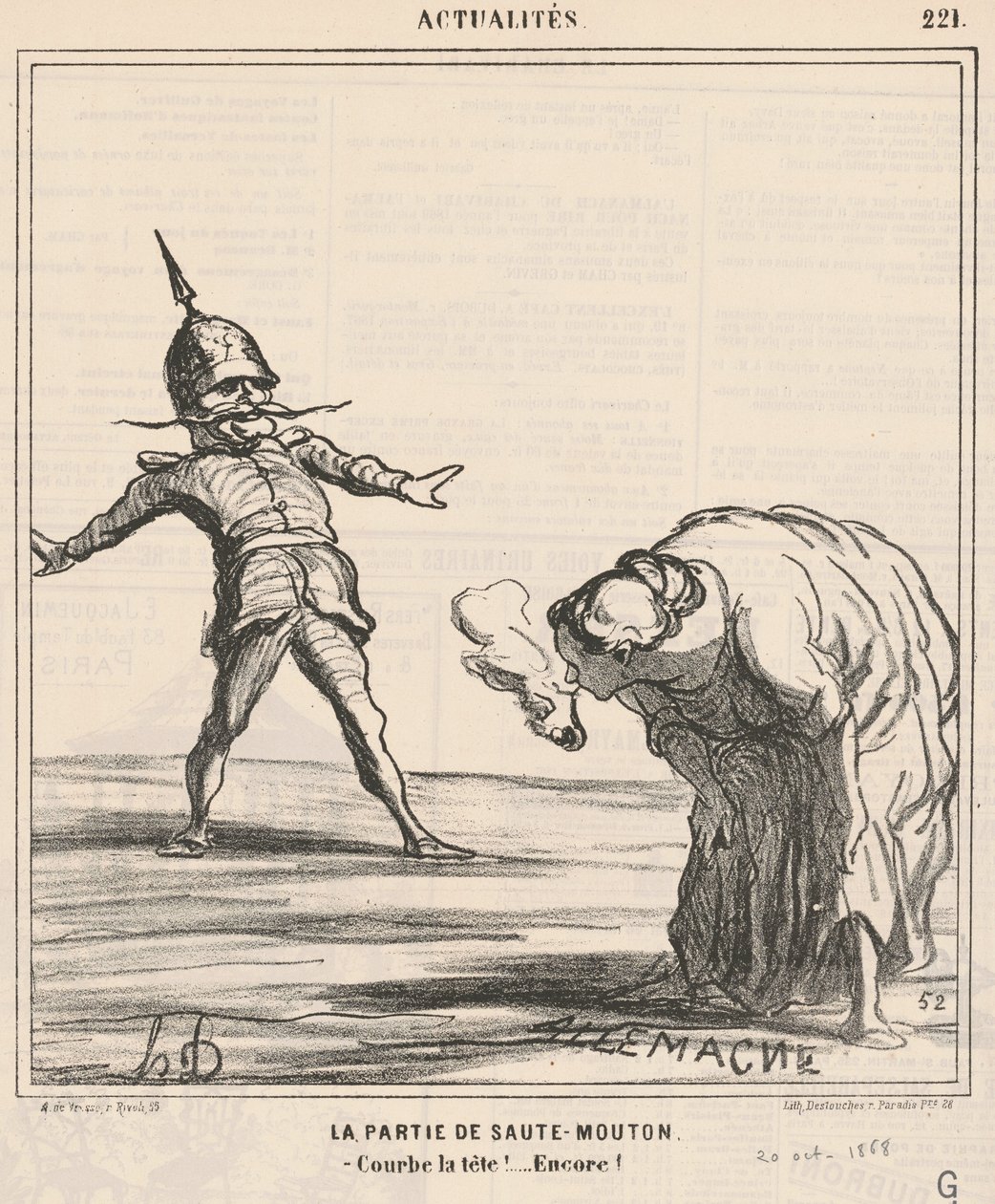 Część ze skaczącą żabą autorstwa Honoré Daumier