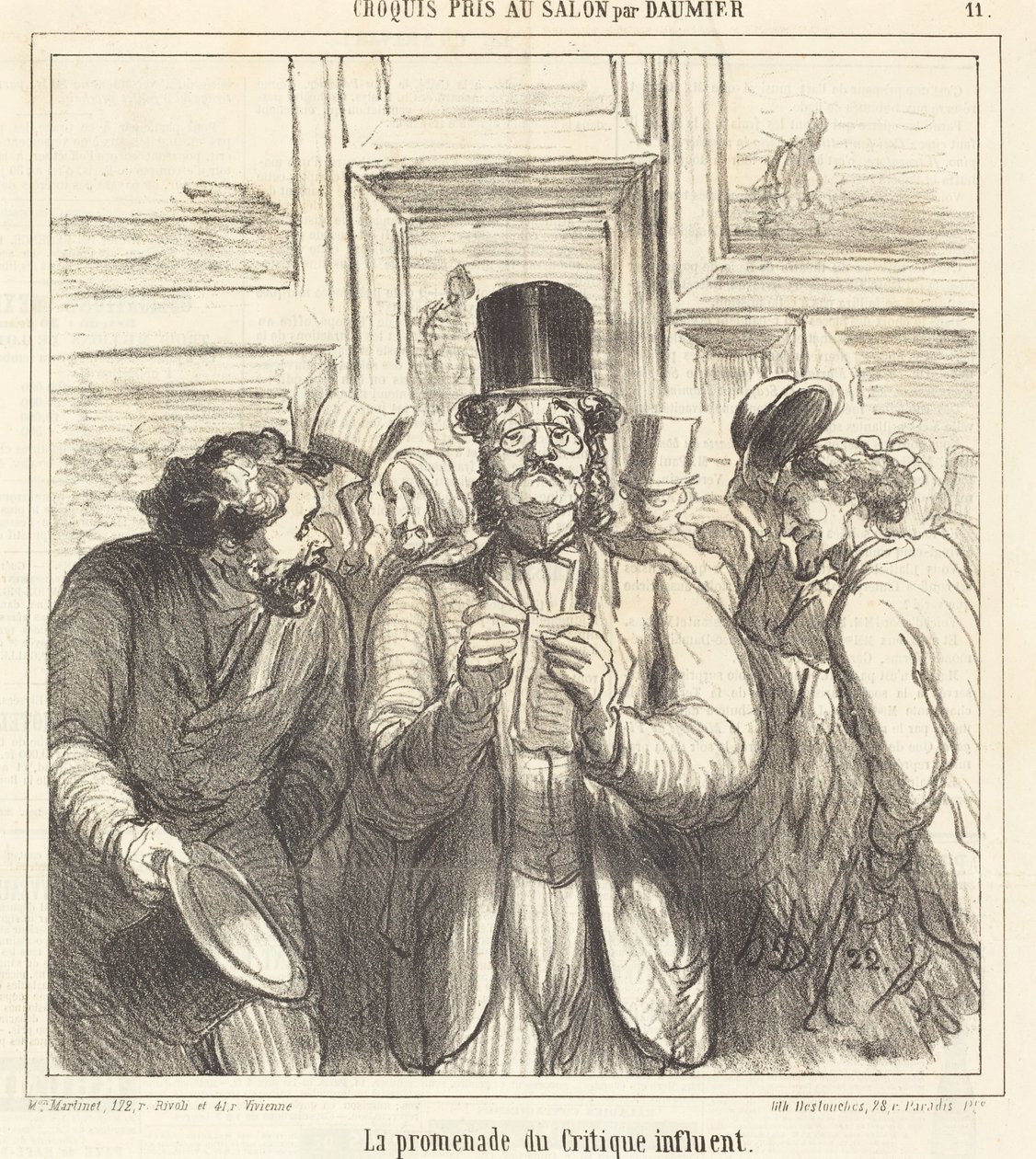 Spacer wpływowego krytyka autorstwa Honoré Daumier