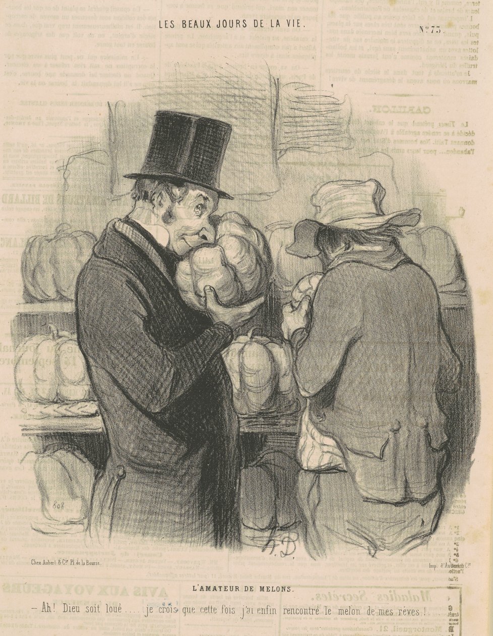 Miłośnik melona autorstwa Honoré Daumier