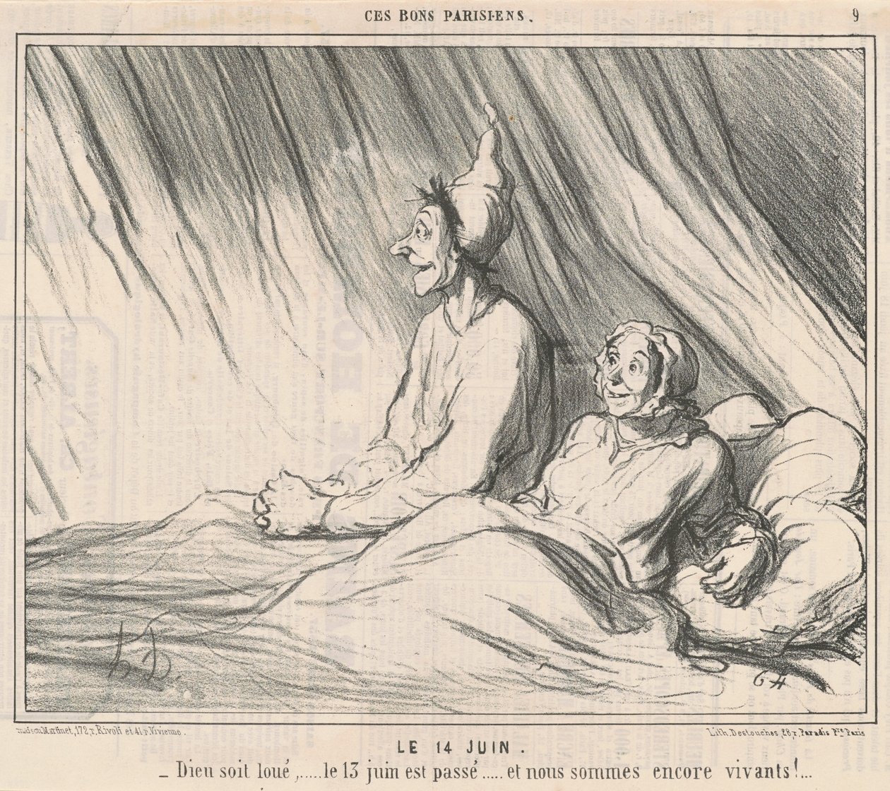 14 czerwca autorstwa Honoré Daumier