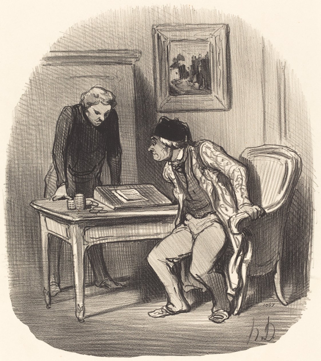 Czy konto jest prawidłowe?... autorstwa Honoré Daumier