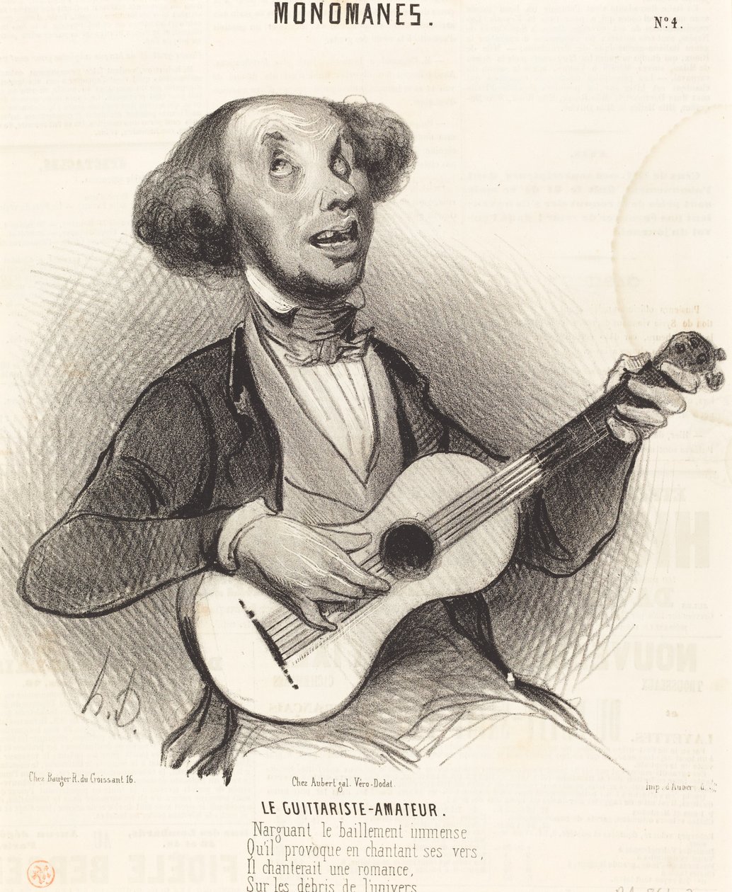 Gitarzysta-amator autorstwa Honoré Daumier