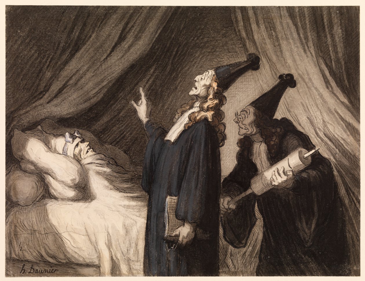 Wyimaginowany chory autorstwa Honoré Daumier