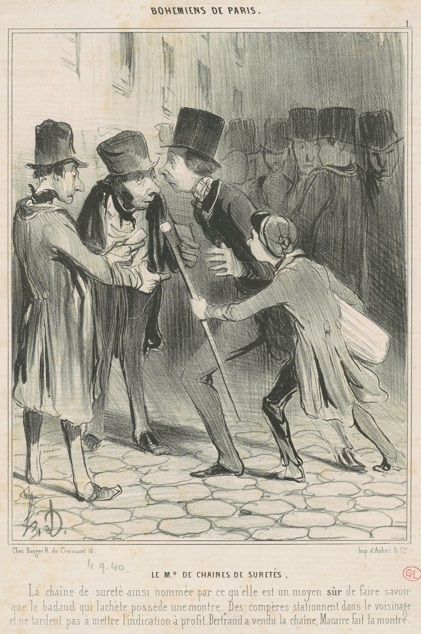 Md łańcuchów bezpieczeństwa autorstwa Honoré Daumier