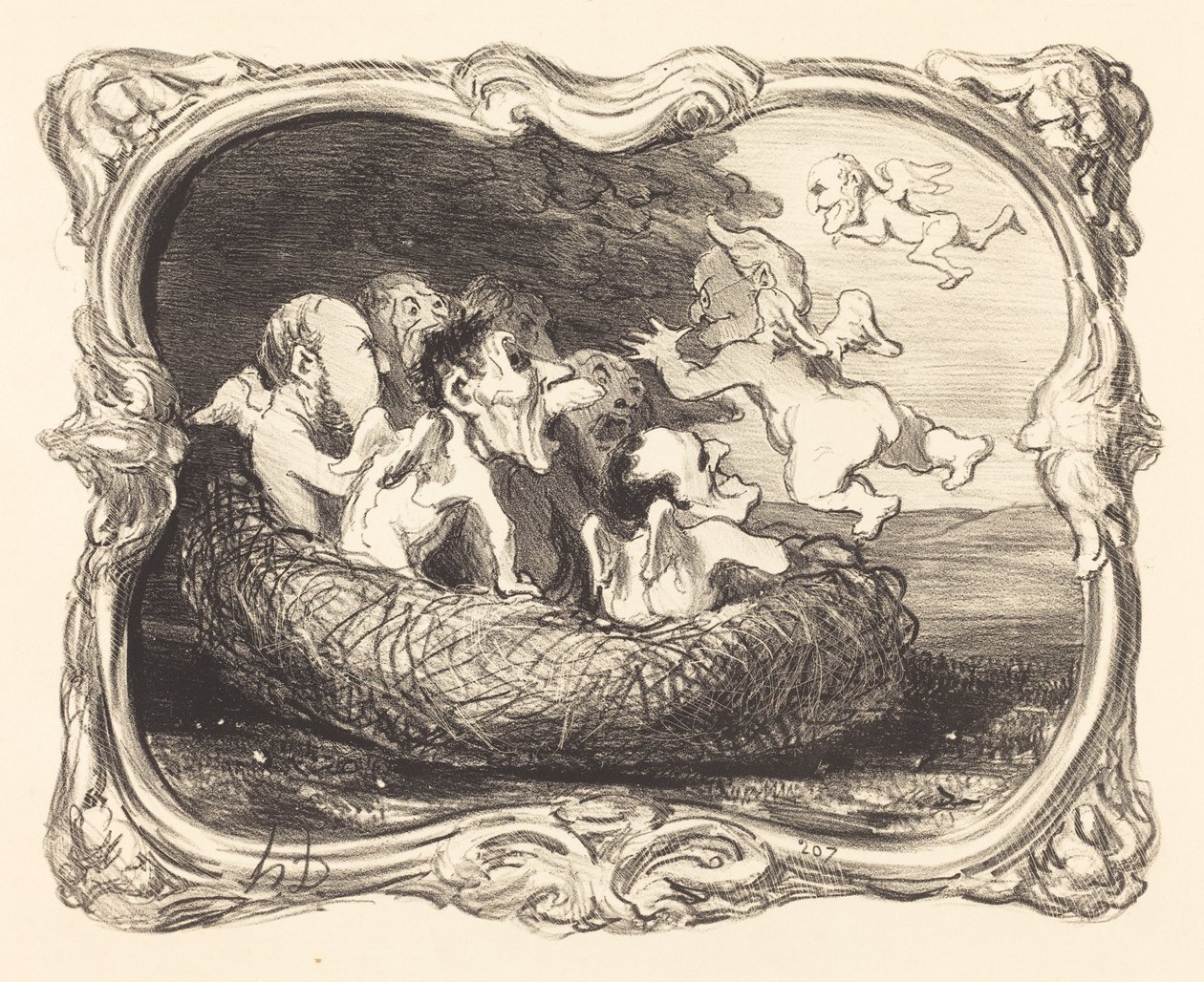 Opuszczone gniazdo autorstwa Honoré Daumier