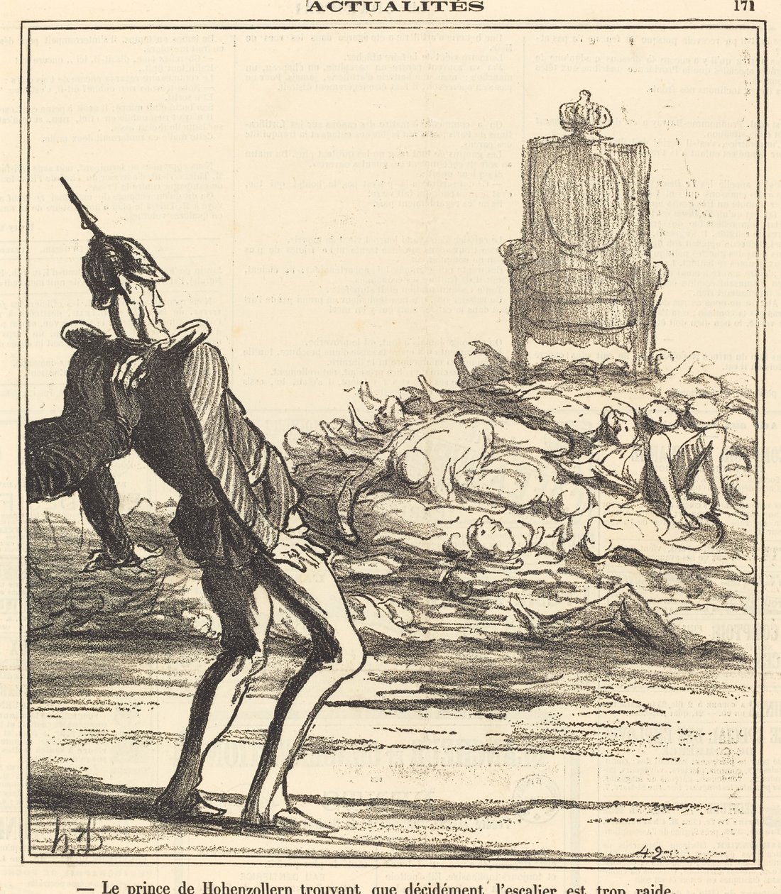 Książę de Hohenzollern... autorstwa Honoré Daumier