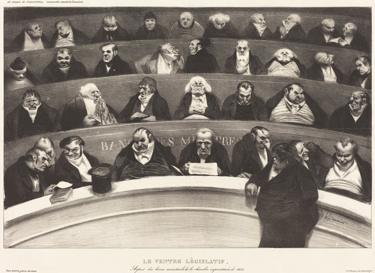 Brzuch legislacyjny autorstwa Honoré Daumier