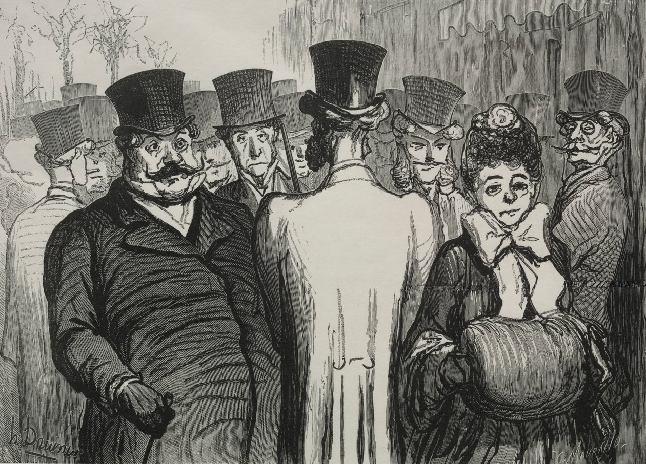Bulwar Włochów. autorstwa Honoré Daumier