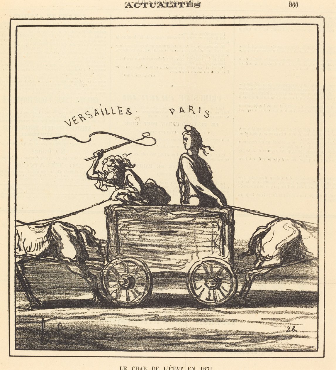 Czołg państwowy w 1871 r. autorstwa Honoré Daumier