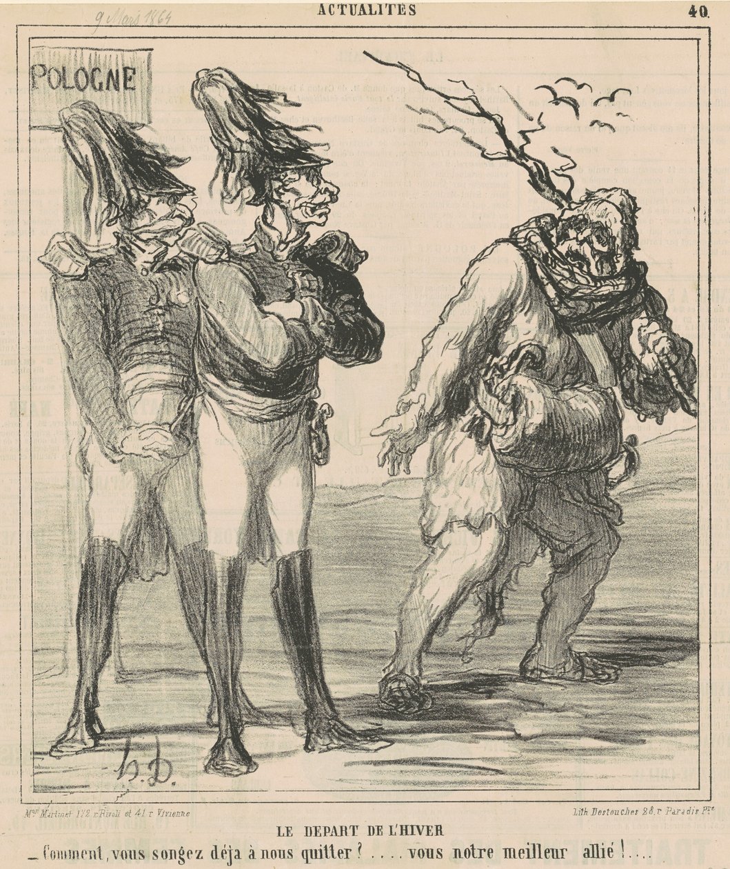 Początek zimy autorstwa Honoré Daumier