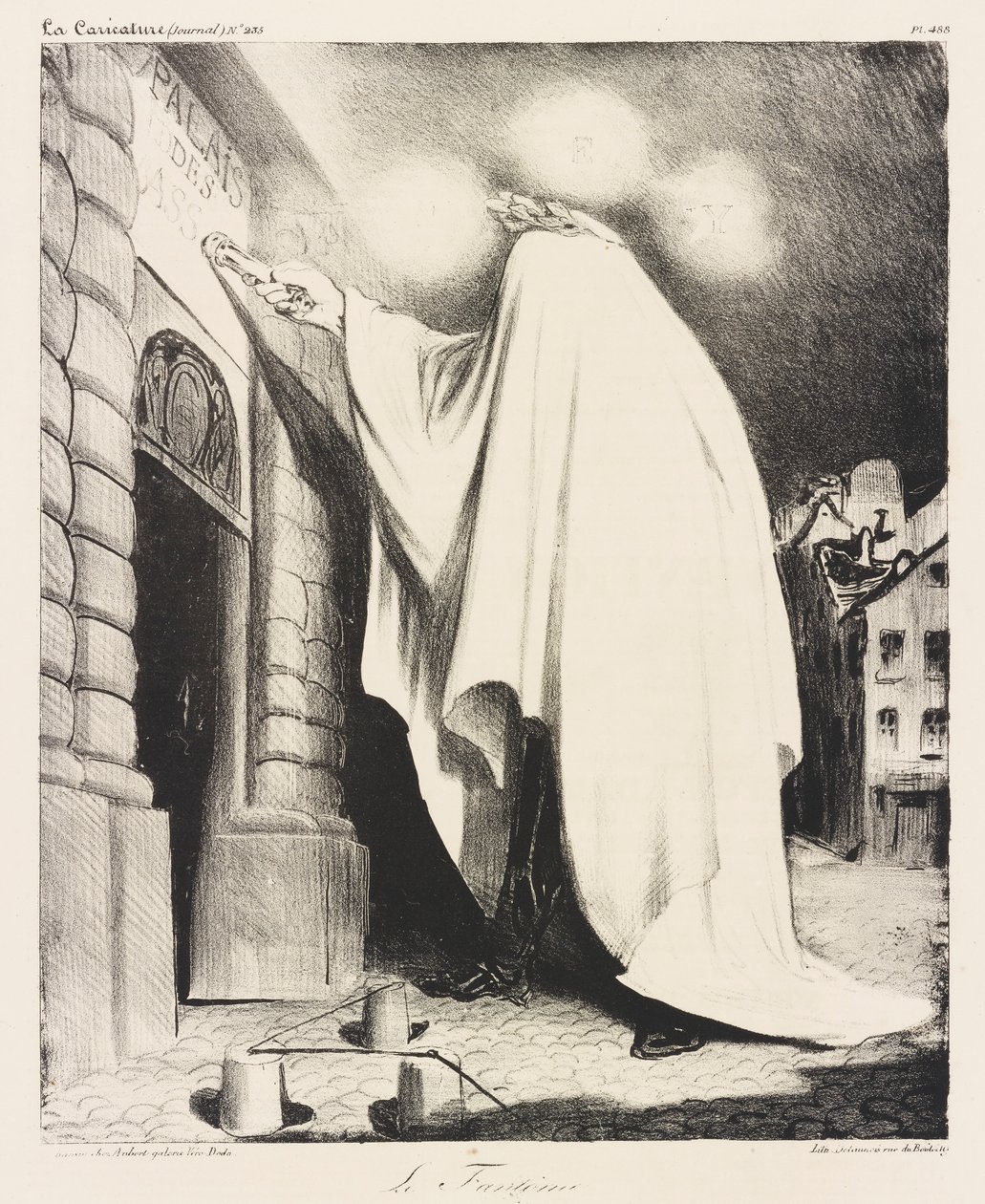 Le fant?me (Upiór) autorstwa Honoré Daumier