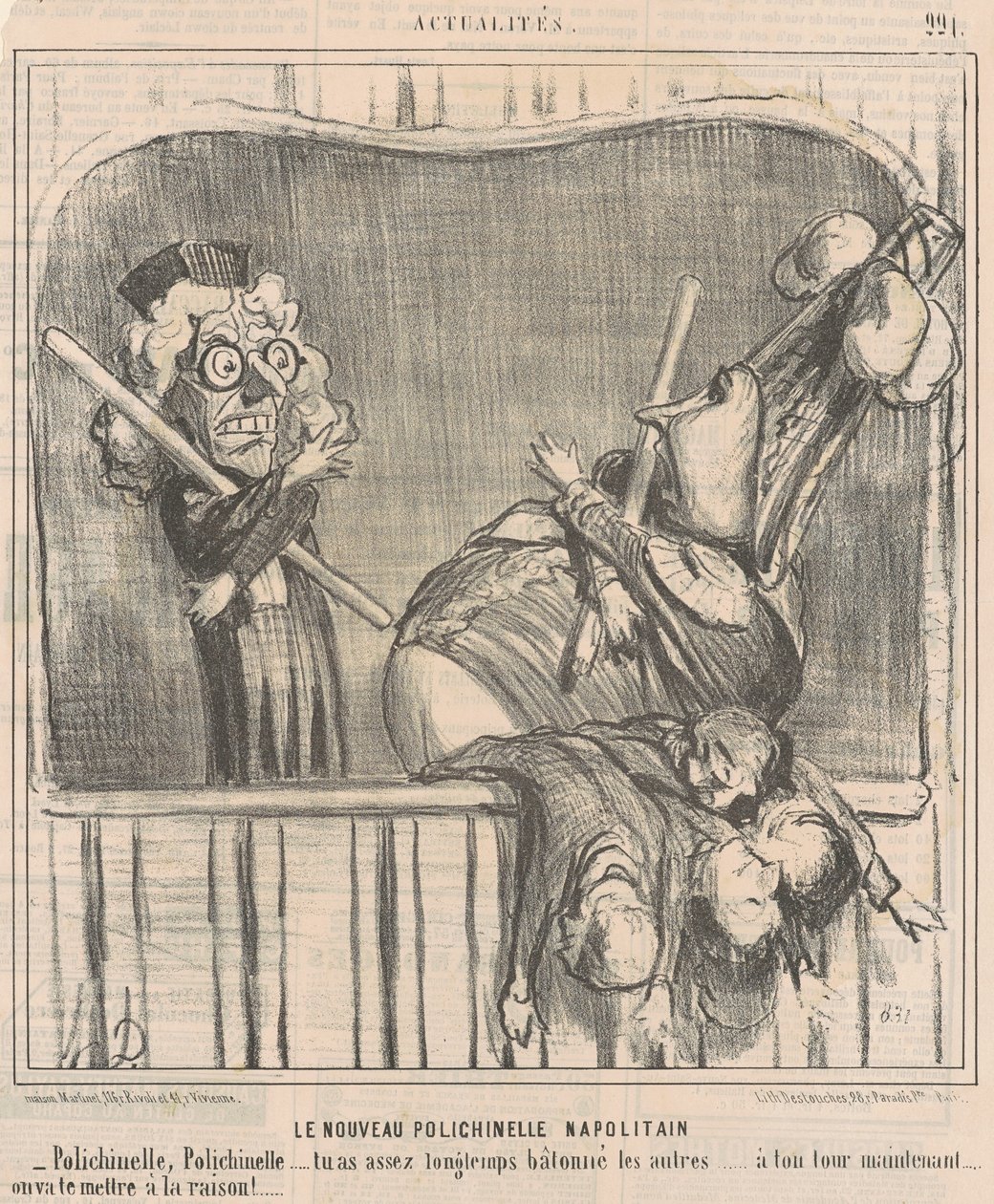 Nowa lalka neapolitańska autorstwa Honoré Daumier