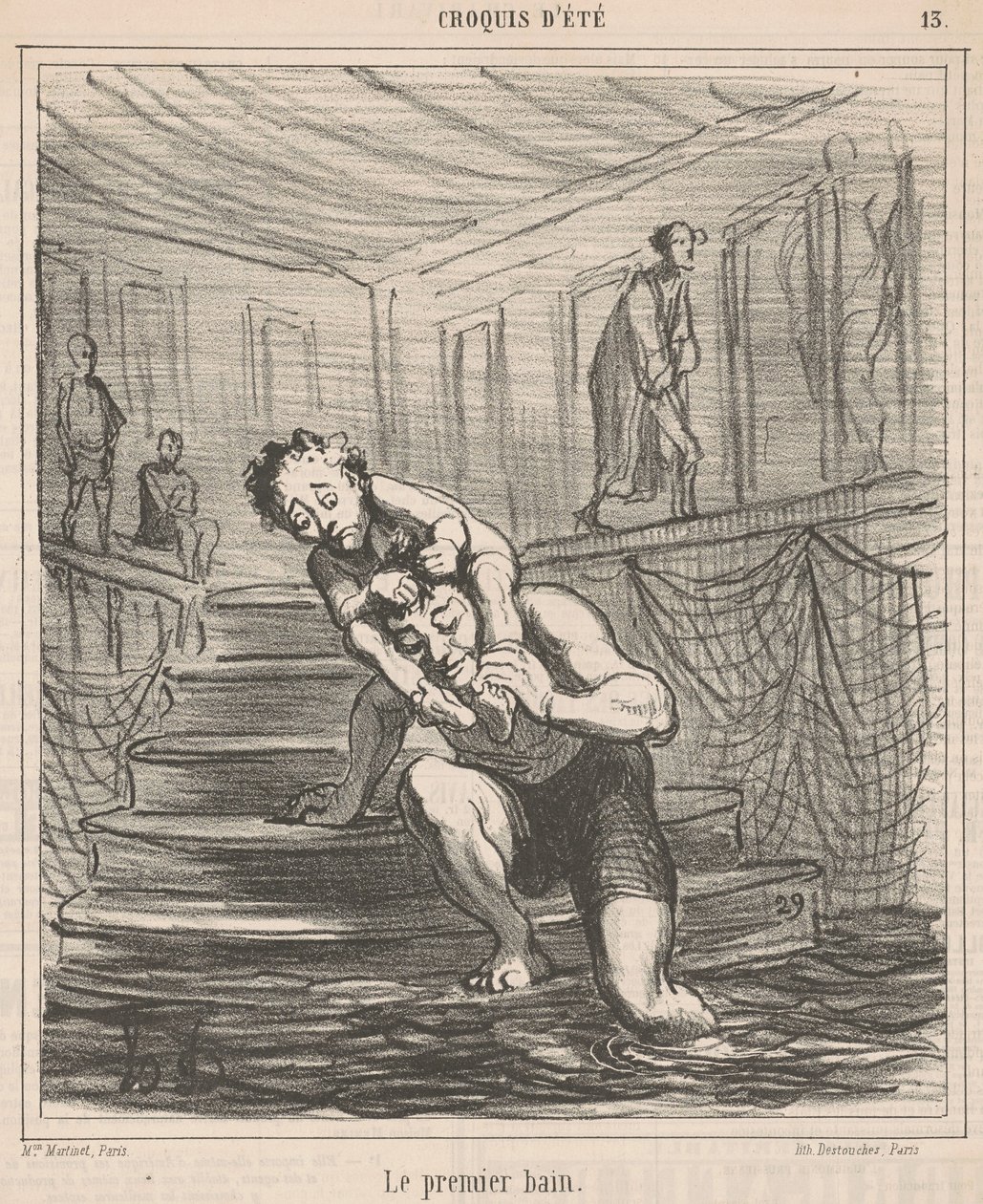 Pierwsza kąpiel autorstwa Honoré Daumier