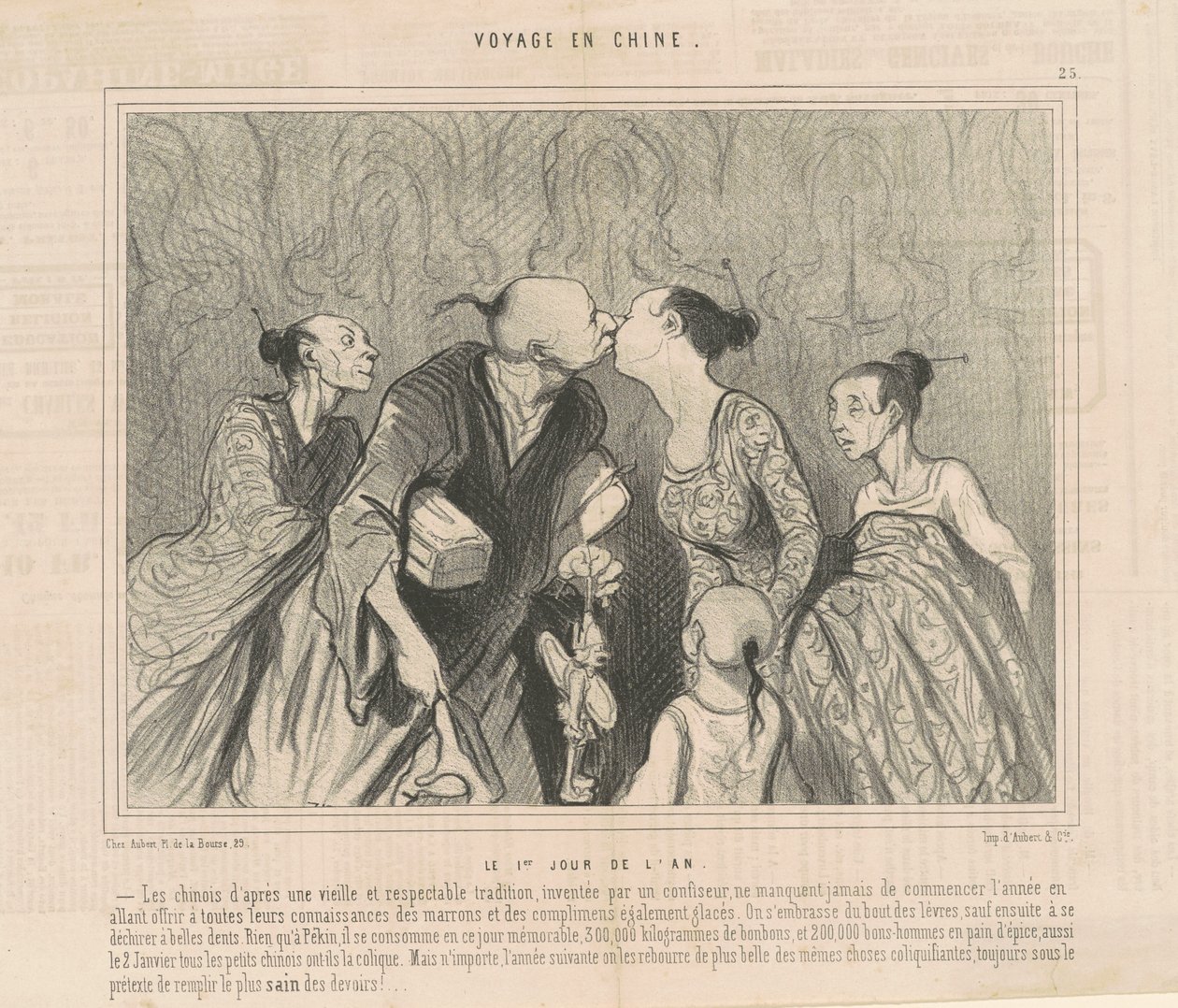 Pierwszy dzień roku autorstwa Honoré Daumier